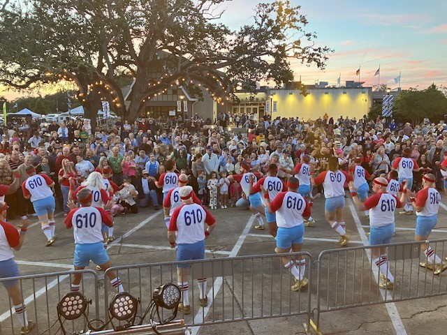 6-10 Stompers perform for the Deutsches Haus Oktoberfest crowd.
